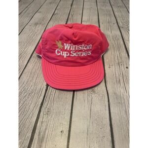 Vintage Snapback Cap Hat Winston Cup Series NASCAR Pink Made In USA Eagle Ridge